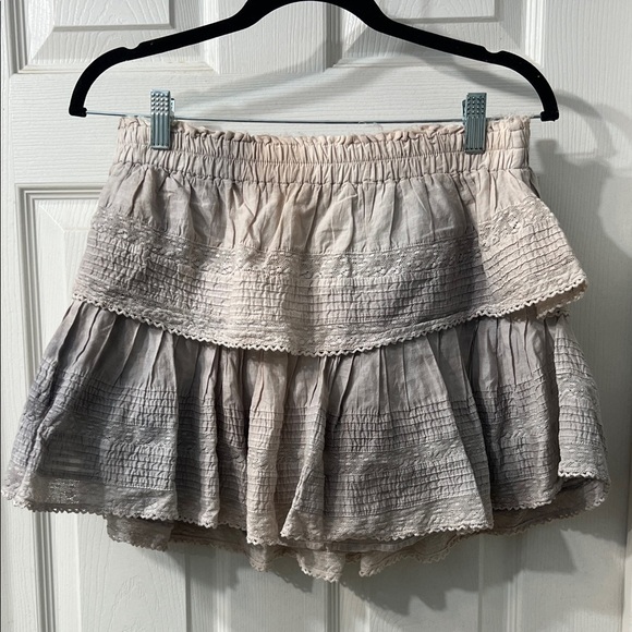 LoveShackFancy Dresses & Skirts - LoveShackFancy Heritage Lace Tiered Mini Skirt – Cottagecore Boho Size Medium